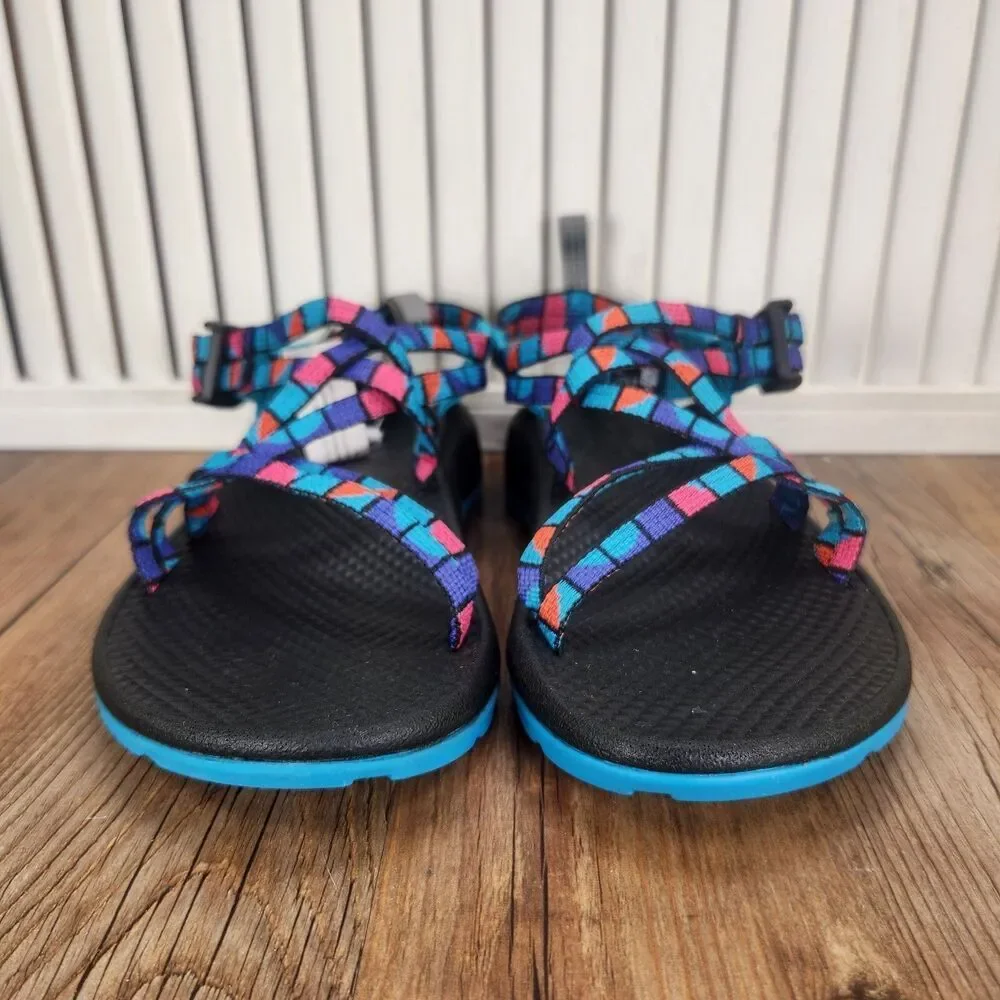 Chaco ZX/1 Ecotread Kids Sz 3 M Break Teal Hiking Beach Strappy Sandals J180264